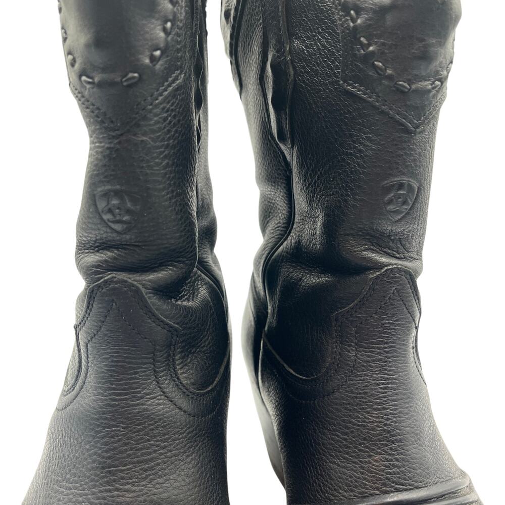 Ariat Cowboy Western Boots Dixie Snip Toe Leather Black Size 8 B - Picture 7 of 9